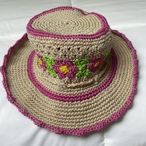 Beach Hat handmade,colorful & fun New, without tags